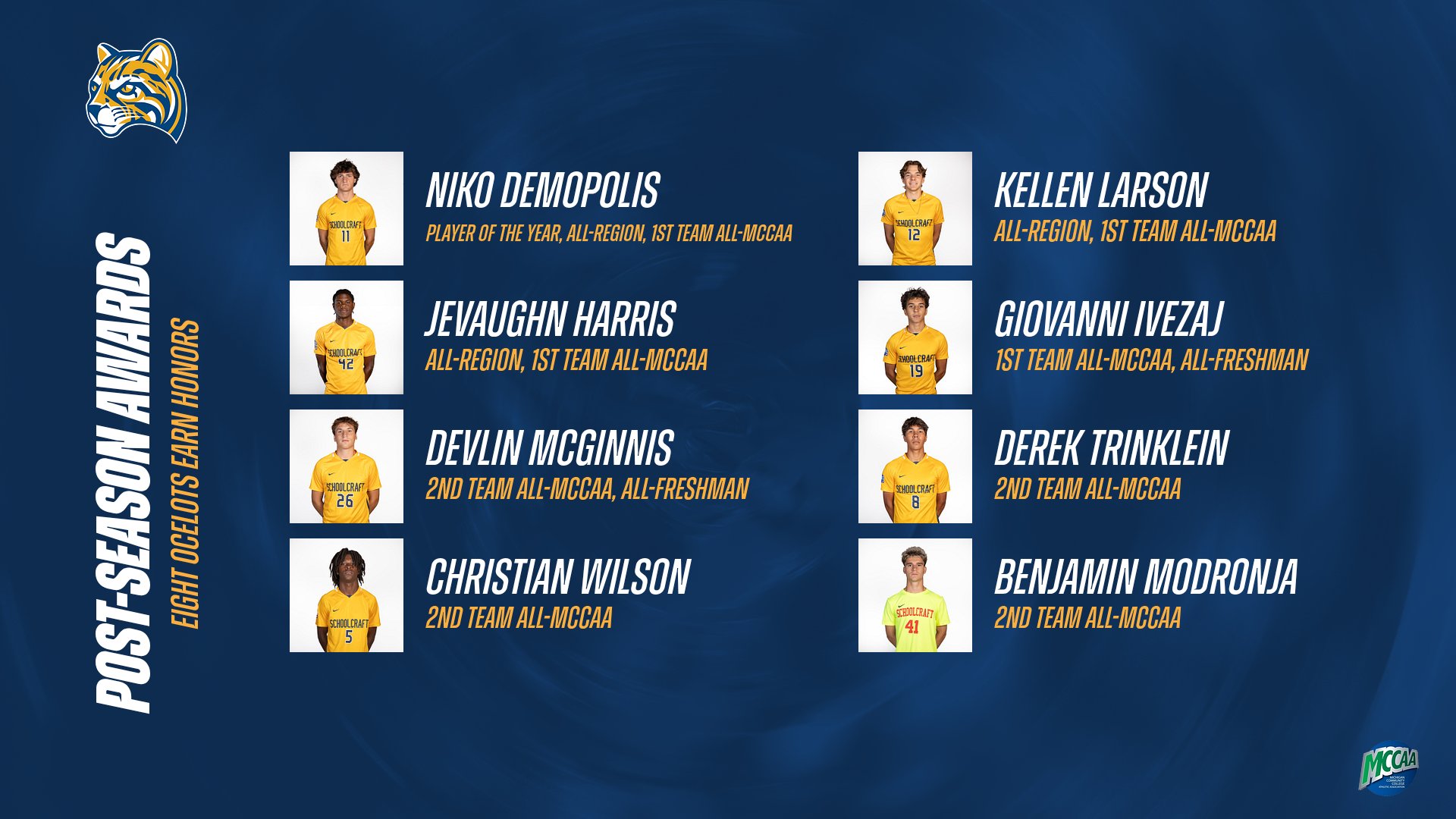 Eight Ocelots Earn Men's Soccer Post-Season Awards